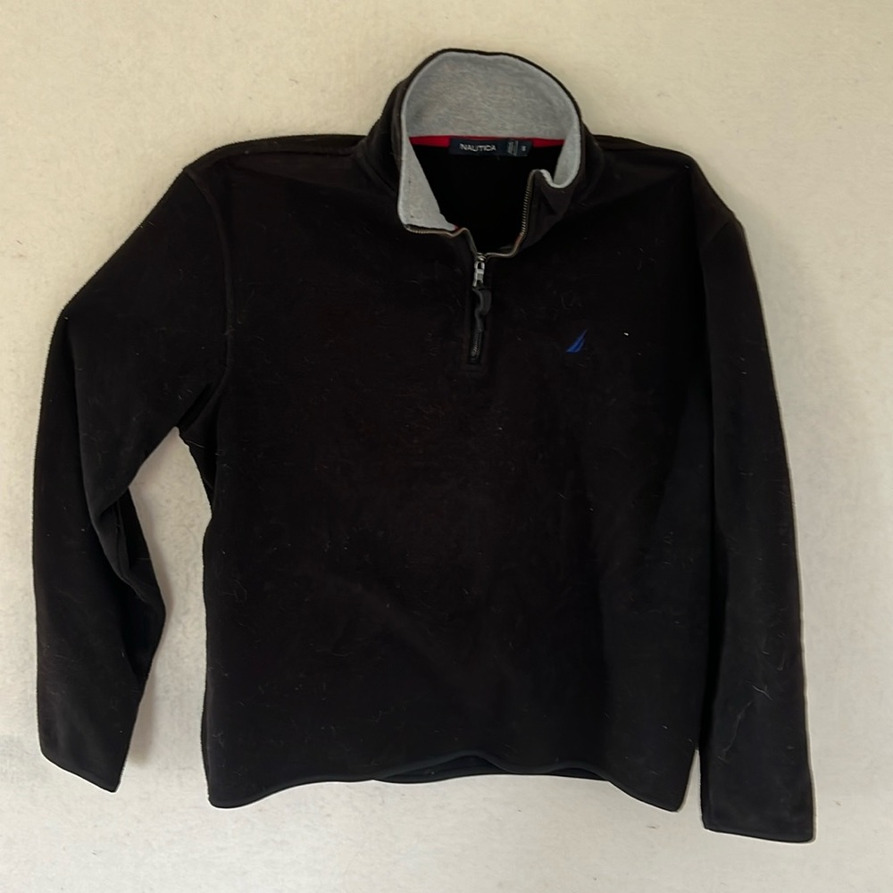 Nautica Black Quarter Zip Fleece. Size Small